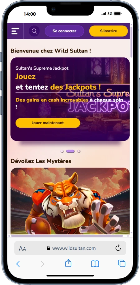 Wild Sultan sur Mobile
