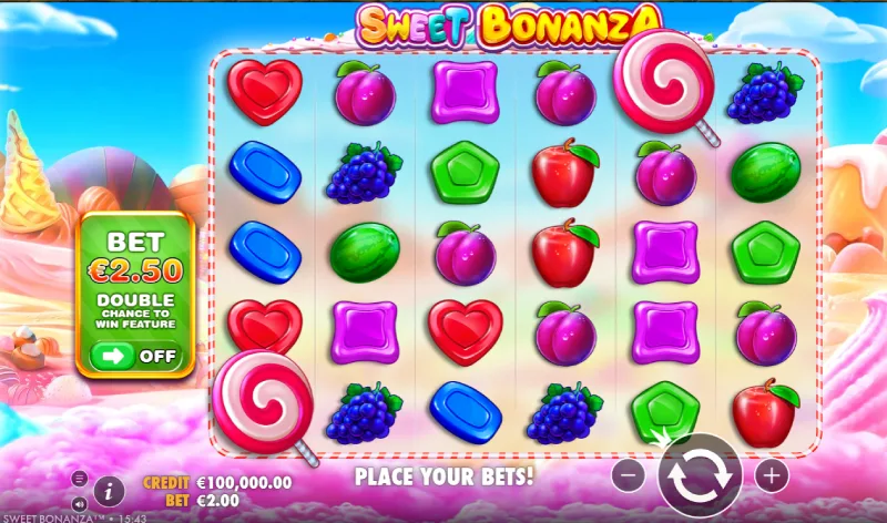 Interface machine à sous Sweet Bonanza
