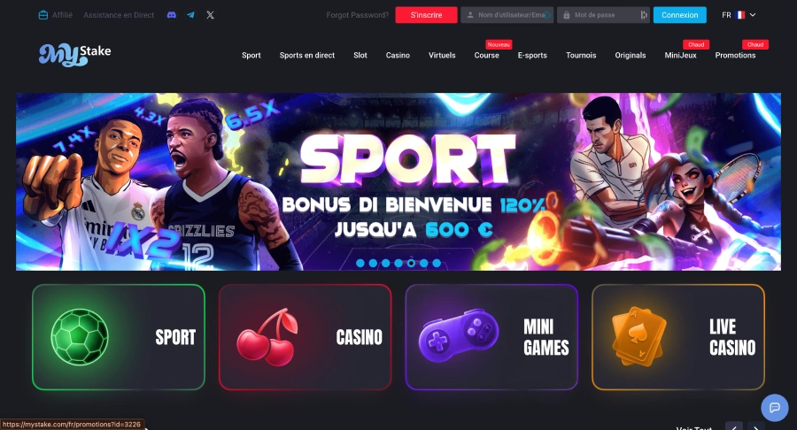 inscription étape 1 mystake