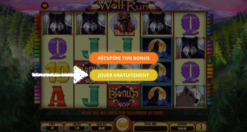 Capture d'écran de comment jouer gratuitement sur Wolf Run étape 1
