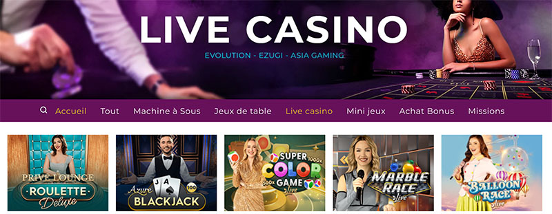 jeux en direct