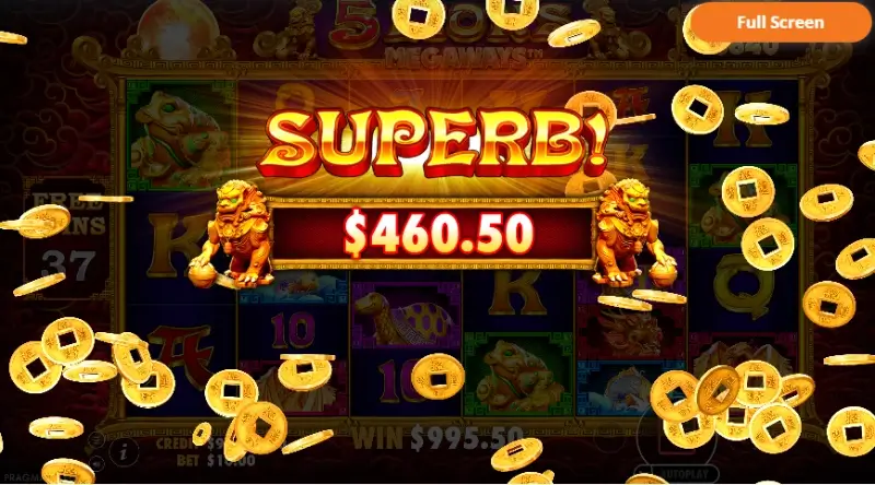 Mode bonus sur 5 Lions Megaways
