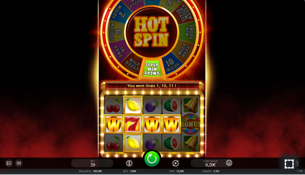 Hot Spin jeu