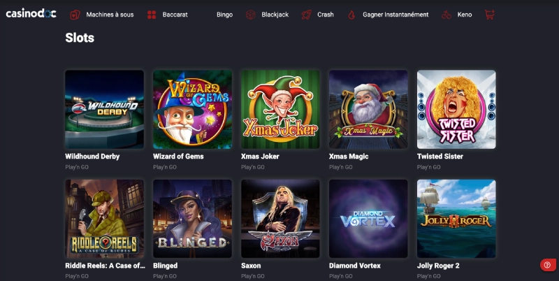 Jeux disponibles sur Riviera Casino