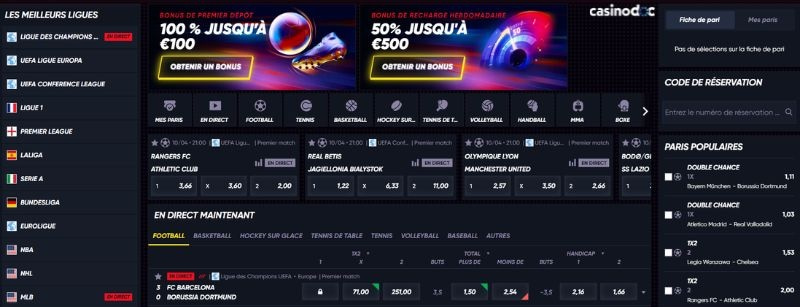 paris sportifs sur quickwin casino