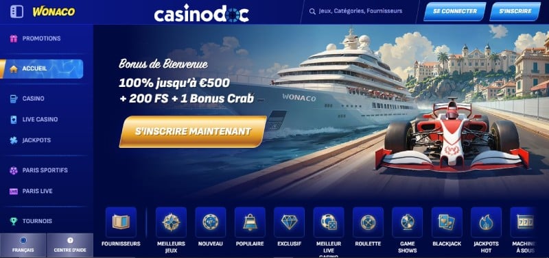 Accueil Wonaco Casino