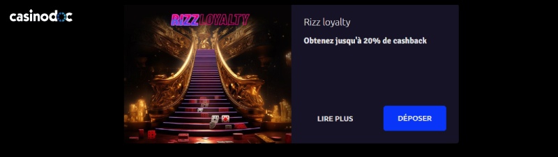 Autre promotion sur Rizz Casino