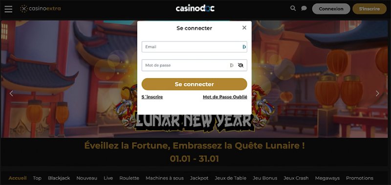 Inscription étape 4 Casino Extra