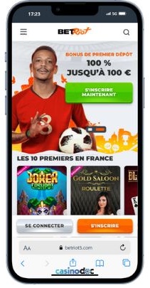 interface mobile de Betriot