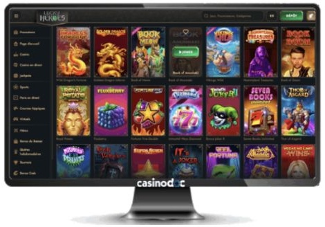 interface pc Lucky Heroes Casino