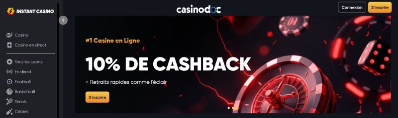 inscription instant casino