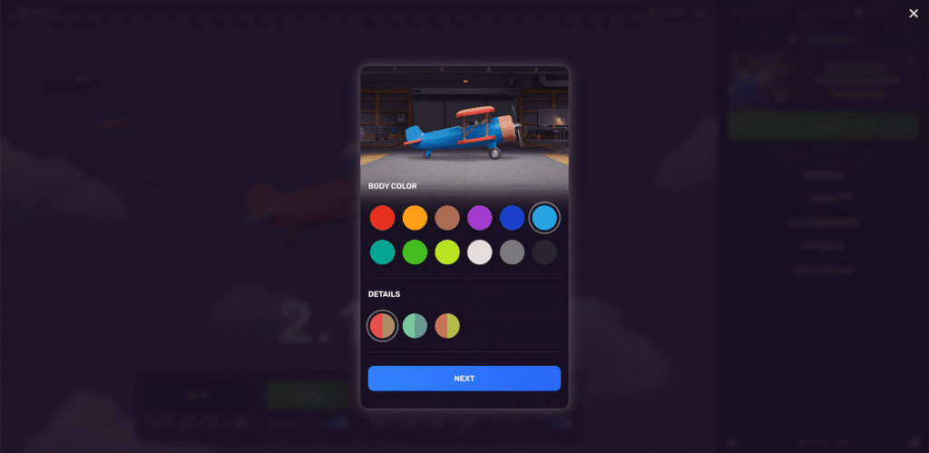 Personnalisation du jeu Aviatrix