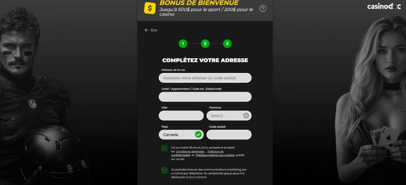 Capture d'écran complément d'adresse PowerPlay
