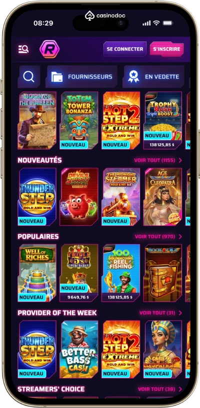 roby casino sur mobile
