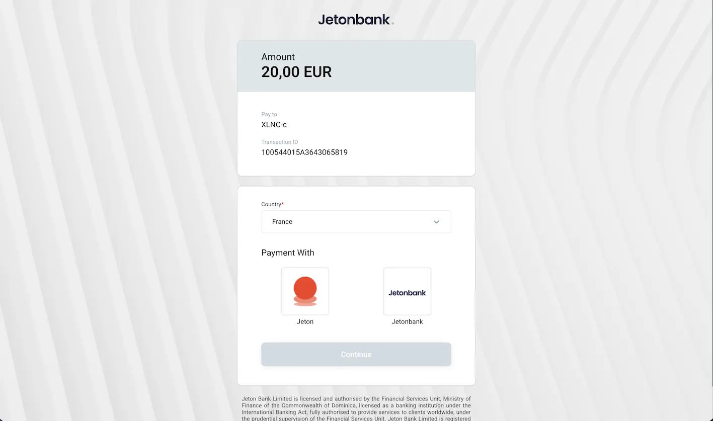 informations de paiement pour un dépôt sur Kyngs