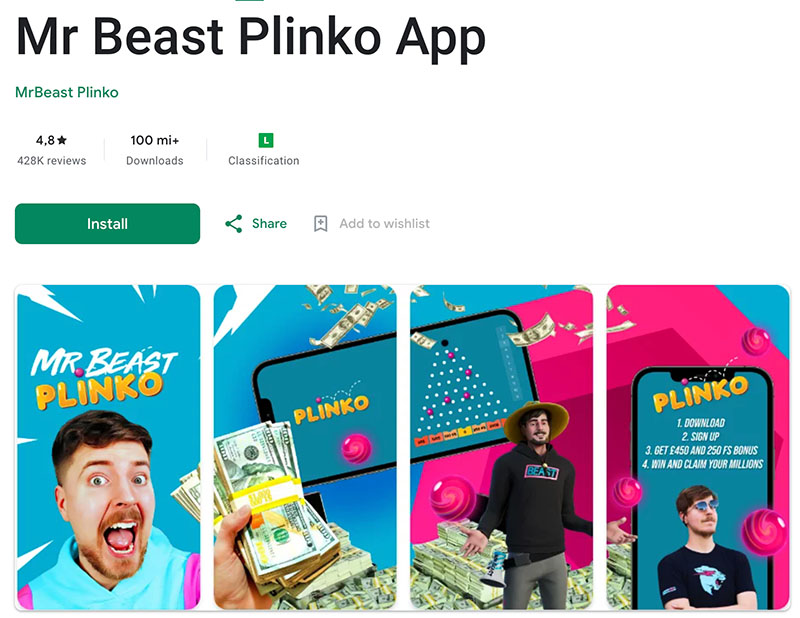 mr beast plinko app