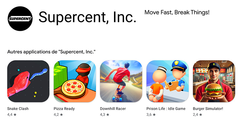 profil du développeur de jeux supercent
