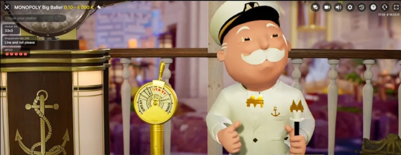 Capture écran de l'interface de Monopoly Big Baller