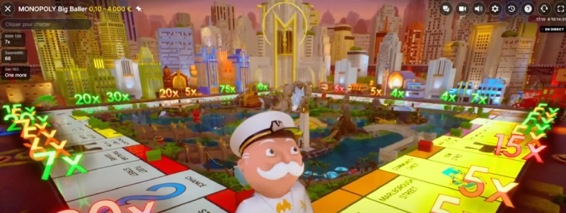 Capture écran d'une partie en cours sur Monopoly Big Baller