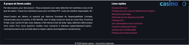 À propos de Seven Casino