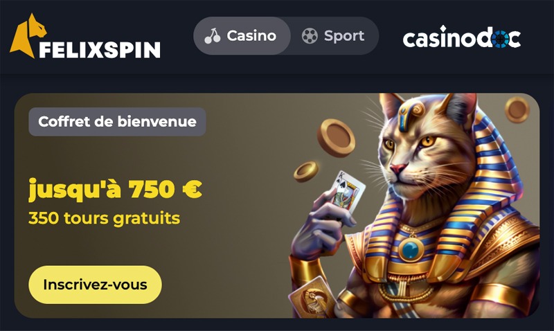 bonus de bienvenue avis felixspin