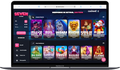 Interface ordinateur Seven Casino