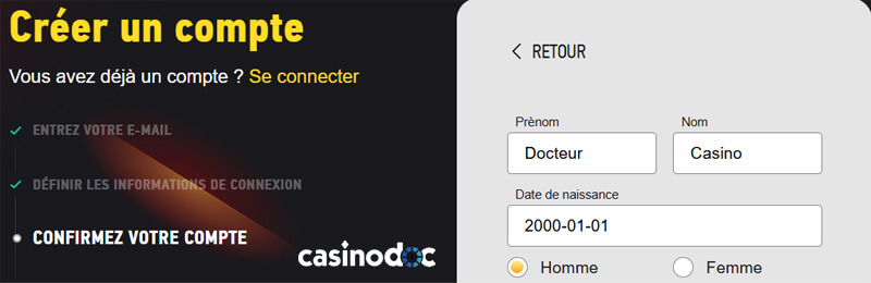 confirmez votre compte fezbet