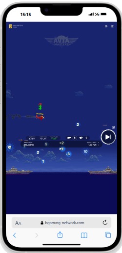 L'interface du jeu Aviamasters sur mobile