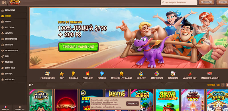 Nouveau casino en ligne stone vegas
