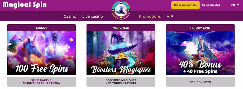 tours gratuits magical spin