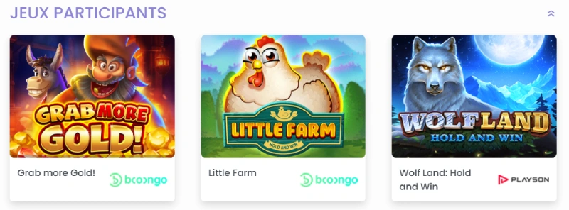Les jeux exclusifs au bonus