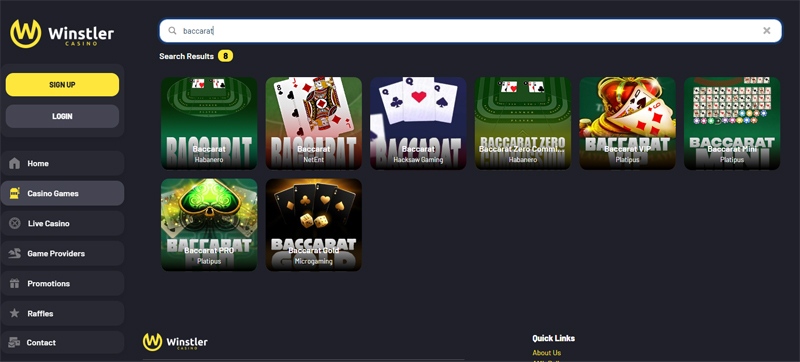 baccarat winstler casino