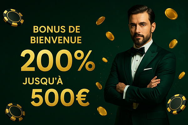 bonus de bienvenue 200% jusqu'à 500 euros sur cashed casino