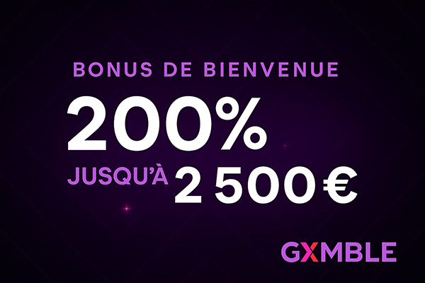 bonus de bienvenue de 200% sur gxmble