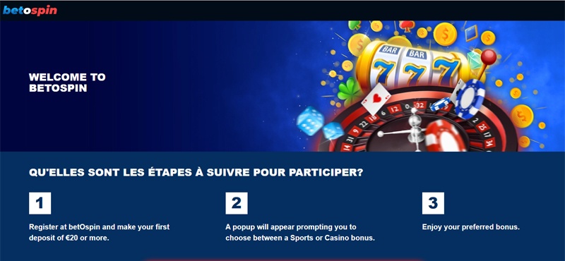 bonus de bienvenue betospin