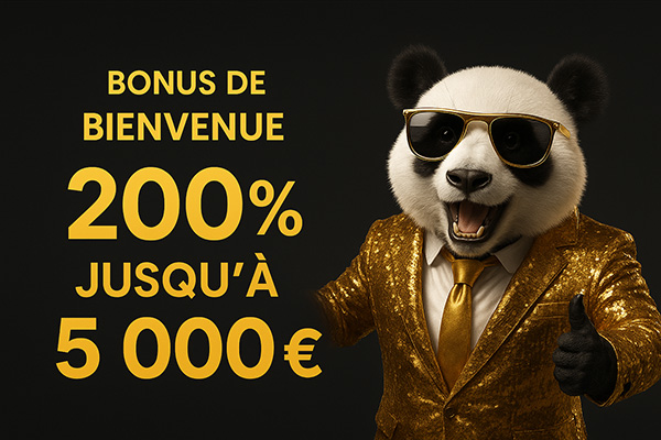 bonus de bienvenue de 200% sur golden panda