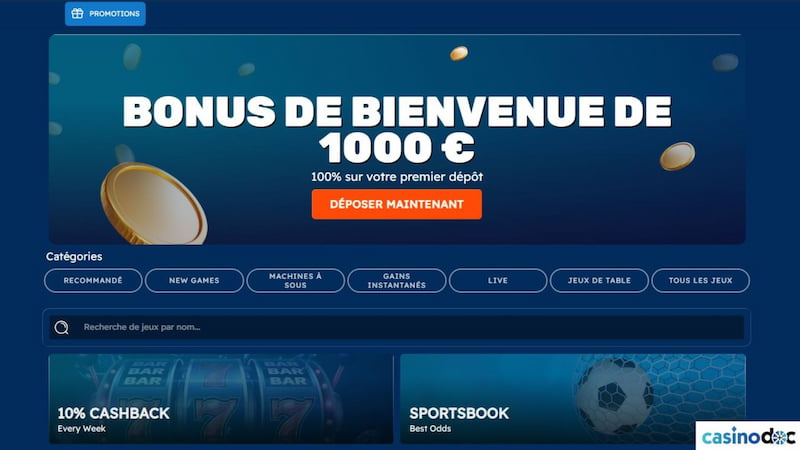 Page d'accueil Bof Casino