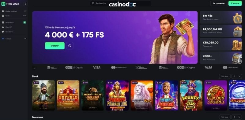 accueil trueluck casino