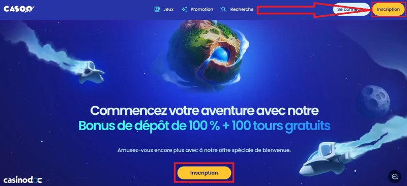 Inscription étape 2 sur Casoo