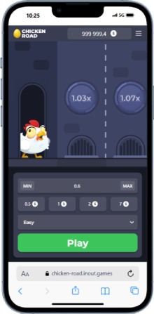 Interface mobile Chicken Road