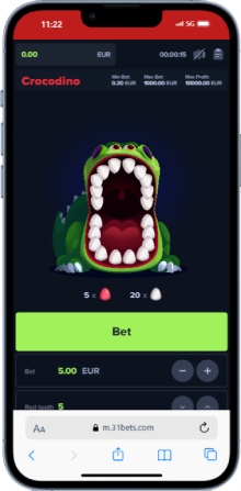 Interface mobile de Crocodino