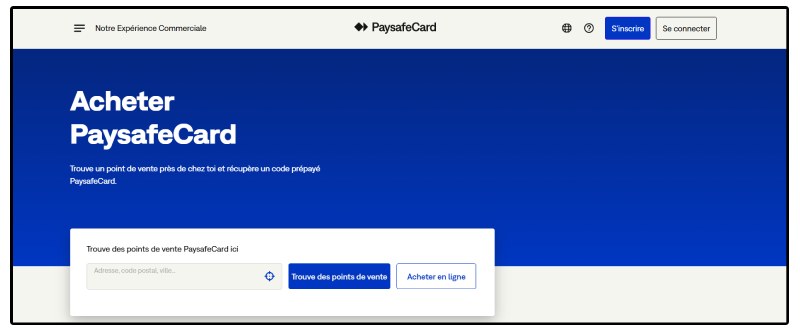 Point de vente Paysafecard