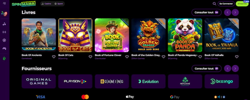 spinmama casino Apple Pay