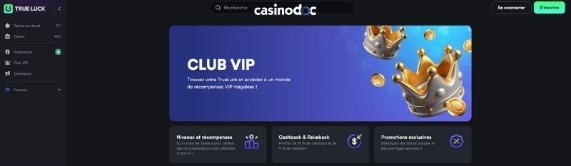 programme vip trueluck casino