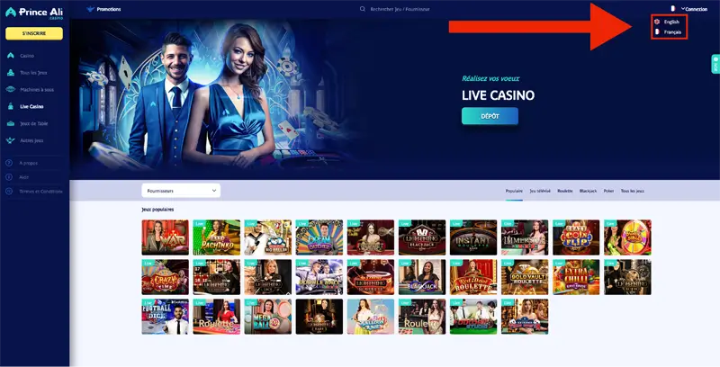 croupiers francophones ou multilingues prince ali