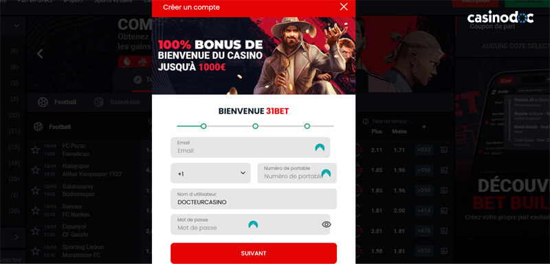 identifiants de connexion avis 31bet