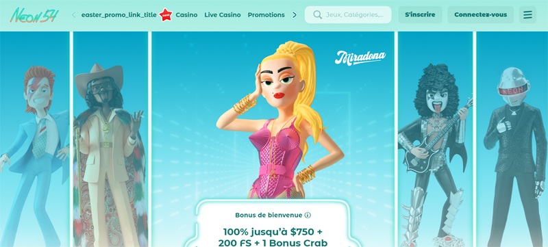 neon54 casinos en ligne canada
