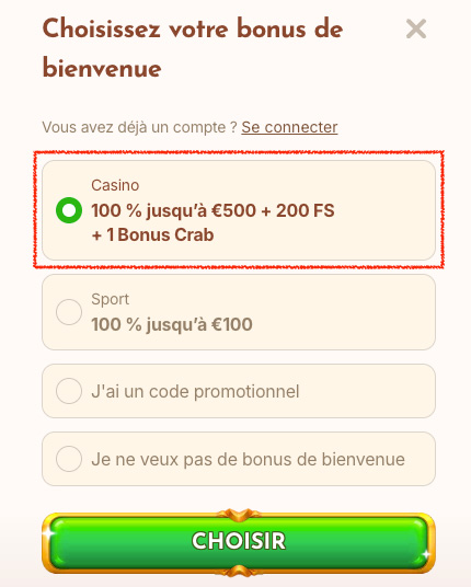 profiter de son bonus de 100% casino