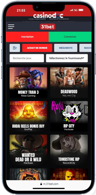 version mobile avis 31bet