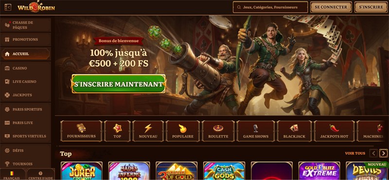 wild robin casinos en ligne en belgique